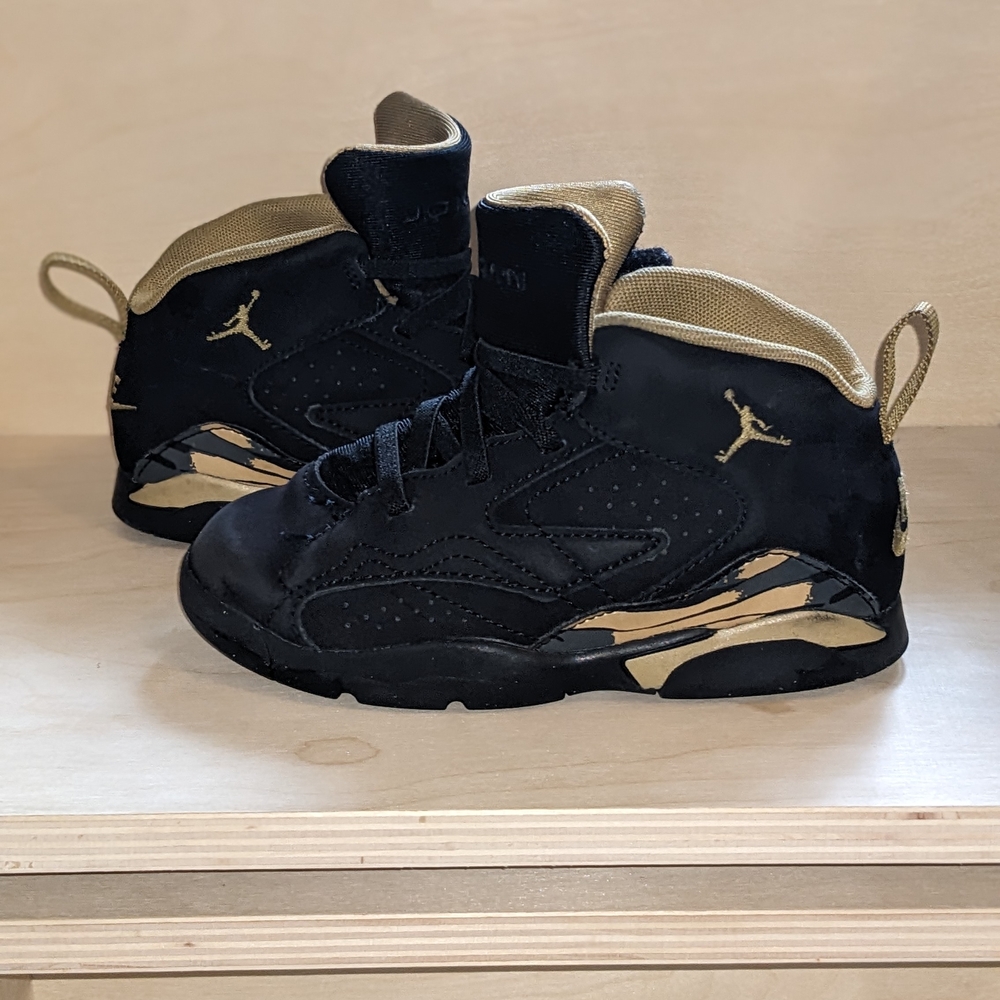 Nike Air Jordan 6 Retro DMP Black/Gold Toddler Size 10C